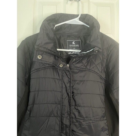 Kyodan Black Light Weight Puffer Jacket Women Large - Picture 9 of 9